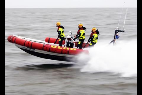 German lifesaving organisation the DLRG using Gecko open face helmets and accessories for rescue training